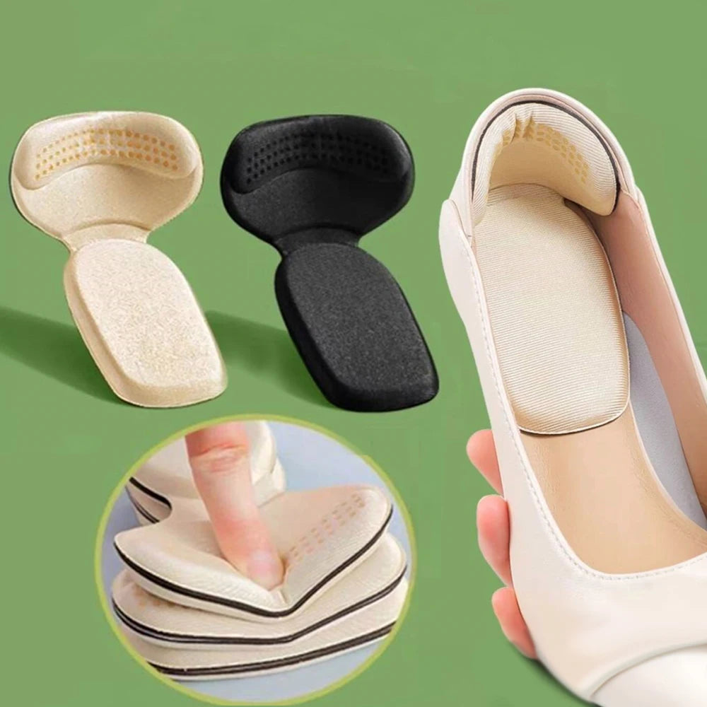 4Pcs Heel Pads Sticker Self-Adhesive Shoe Pads for Too Big Shoes Reduce Size Insert High Heels Pain Relief Insole Heel Protector